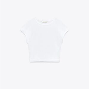 Zara White Short Sleeve Tee